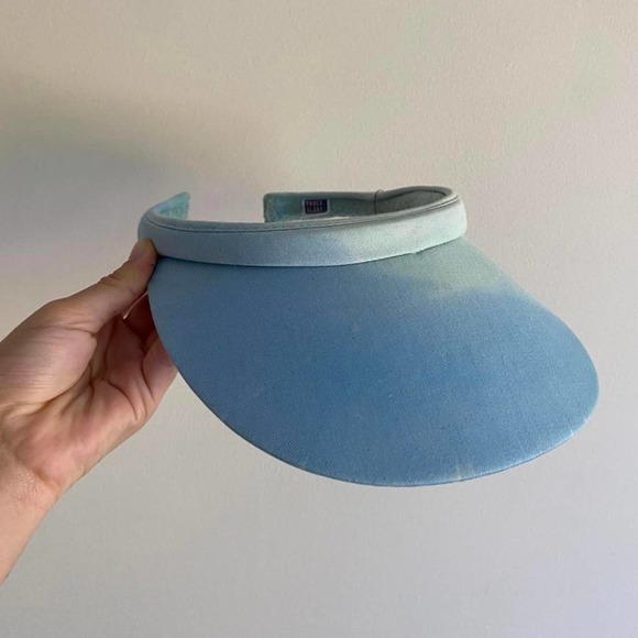 Blue upcycled tie dye visor - Picture 1 of 4